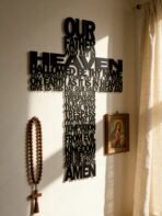 1pc Elegant Metal Cross Wall Decor, Minimalist Design - Perfect Housewarming Gift For Music Lovers And Antique Collectors, Ideal For Home, Room, Bedroom, Wall Decoration - Image 2
