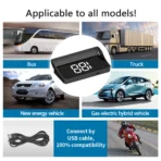V9 car high-definition display KMH digital HUD windshield projection suitable for all automotive electronic components - Image 5