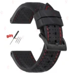 Premium Silicone Watch Band Waterproof Soft Rubber Strap 20mm 22mm 24mm Breathable Watch Strap Replacement for Universal Watch - Image 16