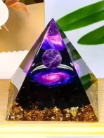 1pc Relieve Stress and Attract Wealth with Our Homeopathic Amethyst Crystal Ball Pyramid, Raw Stone Stone Home Decoration - Image 7