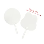 50Pcs 5cm Cute Mini Transparent Blank Fan Child Kids DIY Art Fan Wedding Birthday Party Favors Girlfriend Boyfriend Ideas Gift - Image 5