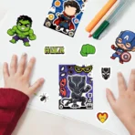 8/16Sheets Marvel Captain America The Avengers Q-Style Make a Face Puzzle Stickers DIY Luggage Phone Guitar Scrapbook Kid Toys - Image 6