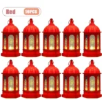 1-10PCS 2026 Ramadan Vintage Castle Candle Holder Middle Eastern Lantern Creative Handheld Lantern Electronic Candle Decoration - Image 21