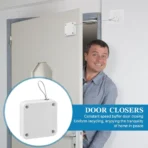 Punch-Free Automatic Sensor Door Closer Adjustable Surface Door Stop Bracket Pull Cord Door Closer for Residential Commercial - Image 2