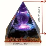 1pc Relieve Stress and Attract Wealth with Our Homeopathic Amethyst Crystal Ball Pyramid, Raw Stone Stone Home Decoration - Image 5