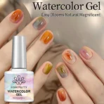 BORN PRETTY 10ml Clear Blossoming Gel Nail Polish Watercolor Spreading Effect Marble UV LED Soak Off Nail Art DIY Hybrid Varnish - Image 3