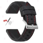 Premium Silicone Watch Band Waterproof Soft Rubber Strap 20mm 22mm 24mm Breathable Watch Strap Replacement for Universal Watch - Image 15