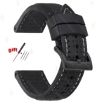 Premium Silicone Watch Band Waterproof Soft Rubber Strap 20mm 22mm 24mm Breathable Watch Strap Replacement for Universal Watch - Image 11