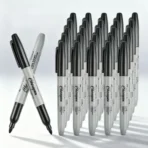 12pcs permanent marker set, quick drying and fade resistant fine dot marking, suitable for wood, plastic, paper, metal, etc.