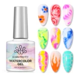 BORN PRETTY 10ml Clear Blossoming Gel Nail Polish Watercolor Spreading Effect Marble UV LED Soak Off Nail Art DIY Hybrid Varnish