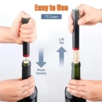 Newest Air Pressure Pump Wine Bottle Opener Portable Stainless Steel Pin Easy Cork Remover Corkscrew for Home Party Wine Lovers - Image 2