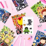 8/16Sheets Marvel Captain America The Avengers Q-Style Make a Face Puzzle Stickers DIY Luggage Phone Guitar Scrapbook Kid Toys - Image 4