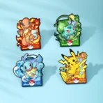 4pcs Cartoon Charmander Enamel Pins Metal Brooches Lapel Badges for Backpack Clothes Jewelry Accessory Gift for Friends - Image 2