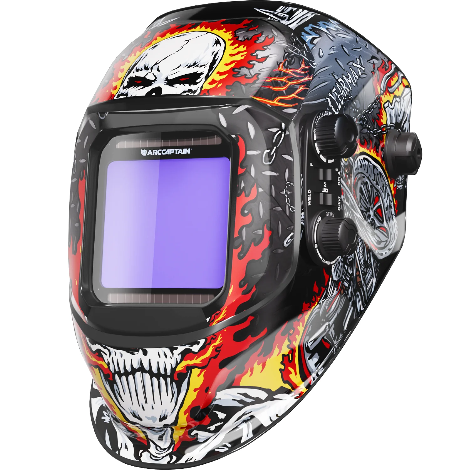 S6a0c67efc2684617a97403647ebc8924J.webp ARCCAPTAIN Welding Helmet Auto Darkening Welding Mask 4 Sensors 1/25000s For TIG MIG ARC Welder Machine Large View True Color - Image 1