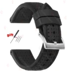 Premium Silicone Watch Band Waterproof Soft Rubber Strap 20mm 22mm 24mm Breathable Watch Strap Replacement for Universal Watch - Image 14