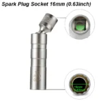 Spark Plug Socket Wrench Adapter 14mm 16mm Install Replace Repair Kit Swivel Torque Magnetic Remove Removal Gap Tool Car AUTO - Image 9