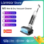 【M3 Upgraded】Laresar M5 Cordless Wet Dry Vacuum Cleaner, Air Dry Edge Brush 48min Upright Stick Vacuum Mop Floor Home Appliance