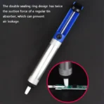 Blue Aluminum Metal Desoldering Pump Suction Tin Sucker Pen Removal Vacuum Soldering Iron Desolder Hand Welding Tools - Image 2