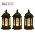 1-10PCS 2026 Ramadan Vintage Castle Candle Holder Middle Eastern Lantern Creative Handheld Lantern Electronic Candle Decoration - Image 17
