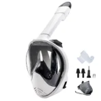 Full Face Snorkel Mask with Detachable Camera Mount,Snorkeling Swimming Diving Mask Wide View Anti-Fog Anti-Leak for Adult Youth - Image 11