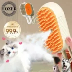 3 in 1 One Button Steam Spray Pet Brush Foldable Rotatable Massage Brush for Cat Dog Hair Removal Bath Floating Hair Grooming