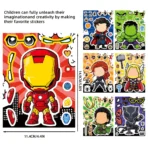 8/16Sheets Marvel Captain America The Avengers Q-Style Make a Face Puzzle Stickers DIY Luggage Phone Guitar Scrapbook Kid Toys - Image 3