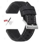 Premium Silicone Watch Band Waterproof Soft Rubber Strap 20mm 22mm 24mm Breathable Watch Strap Replacement for Universal Watch - Image 12