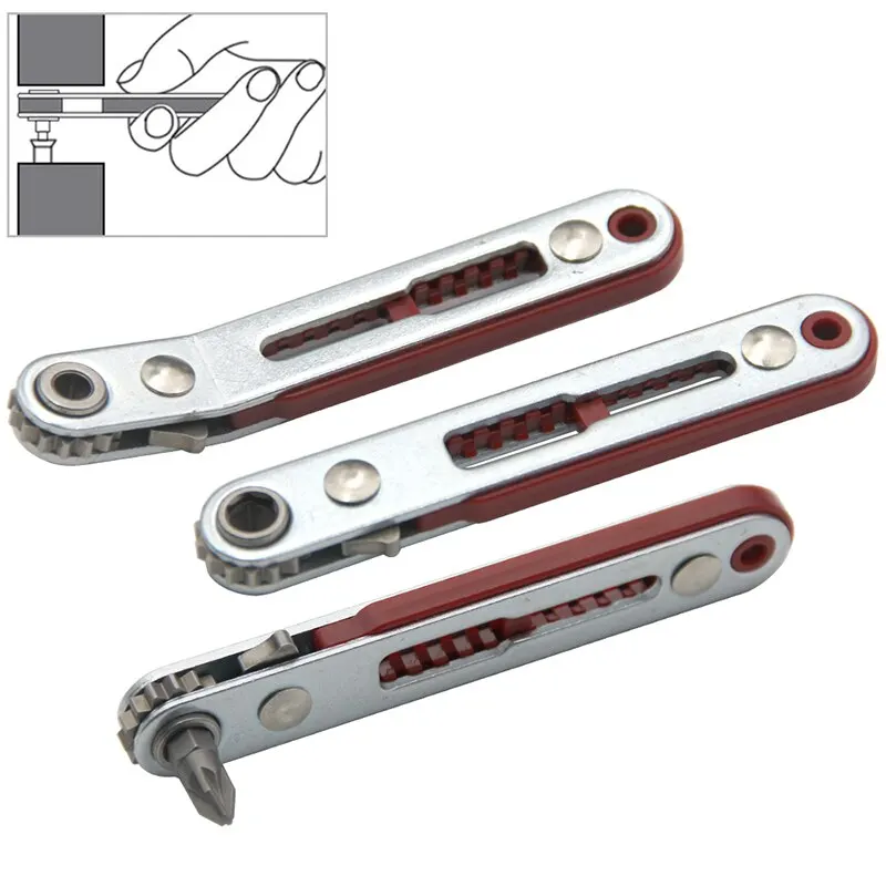Sa8af93adceea4d32b9c200cdd3fb8036T.webp Multifunctional Bidirectional Forward and Reverse Ratchet Screwdriver Elbow Flat Head Wrench Cross Screwdriver Slotted Tool - Image 1
