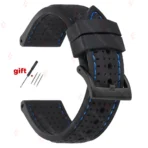 Premium Silicone Watch Band Waterproof Soft Rubber Strap 20mm 22mm 24mm Breathable Watch Strap Replacement for Universal Watch - Image 9