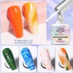 BORN PRETTY 10ml Clear Blossoming Gel Nail Polish Watercolor Spreading Effect Marble UV LED Soak Off Nail Art DIY Hybrid Varnish - Image 4