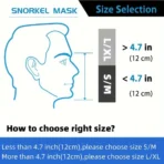 Full Face Snorkel Mask with Detachable Camera Mount,Snorkeling Swimming Diving Mask Wide View Anti-Fog Anti-Leak for Adult Youth - Image 6