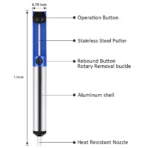 Blue Aluminum Metal Desoldering Pump Suction Tin Sucker Pen Removal Vacuum Soldering Iron Desolder Hand Welding Tools - Image 4
