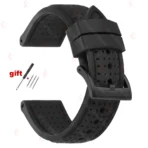 Premium Silicone Watch Band Waterproof Soft Rubber Strap 20mm 22mm 24mm Breathable Watch Strap Replacement for Universal Watch - Image 13
