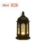 1-10PCS 2026 Ramadan Vintage Castle Candle Holder Middle Eastern Lantern Creative Handheld Lantern Electronic Candle Decoration - Image 9