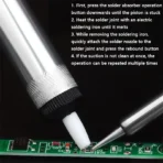 Blue Aluminum Metal Desoldering Pump Suction Tin Sucker Pen Removal Vacuum Soldering Iron Desolder Hand Welding Tools - Image 3
