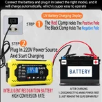 Car Battery Charger 6A 12V Car and Motorcycle Battery Charging Device Lead-acid Battery Smart Repair LCD Display - Image 6
