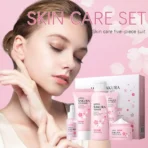 5/3pcs/Set Sakura Skin Care Sets Face Cream Serum Toner Facial Cleanser Sunscreen Eye Cream Gift Box Face Skin Care Set Product - Image 4