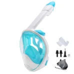 Full Face Snorkel Mask with Detachable Camera Mount,Snorkeling Swimming Diving Mask Wide View Anti-Fog Anti-Leak for Adult Youth - Image 9