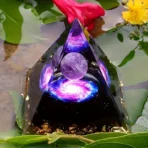 1pc Relieve Stress and Attract Wealth with Our Homeopathic Amethyst Crystal Ball Pyramid, Raw Stone Stone Home Decoration - Image 6