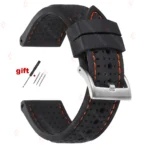 Premium Silicone Watch Band Waterproof Soft Rubber Strap 20mm 22mm 24mm Breathable Watch Strap Replacement for Universal Watch - Image 8