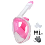 Full Face Snorkel Mask with Detachable Camera Mount,Snorkeling Swimming Diving Mask Wide View Anti-Fog Anti-Leak for Adult Youth - Image 7