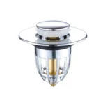 1/2/5pcs Universal Rebound Drain Plug Filter Basin Pop-up Chrome Sink Filter with Hair Catcher Bathroom Sink Drain Stopper - Image 9