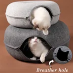 B-Tunnel Donut Cat Bed Interactive Tunnel Pet Felt Indoor Toys Cats House Kitten Training Toy Cat Kennel Cat Accessories - Image 2