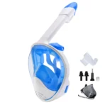 Full Face Snorkel Mask with Detachable Camera Mount,Snorkeling Swimming Diving Mask Wide View Anti-Fog Anti-Leak for Adult Youth - Image 8
