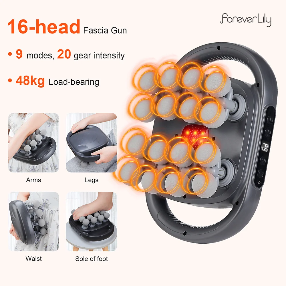 Se997b77bc8a64740808e170ae45e71fbZ.webp 16-Head Fascia Gun High-Frequency Vibration Body Massage Gun Waist and Back Massager Neck Shoulder Massager Muscle masajeador - Image 1