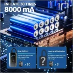 Xiaomi HOT 12000mAh Wireless Portable Car Air Pumps Compressor 12V 150PSI Electric Tire Inflator Pump For Car Motorcycle Balls - Image 2