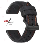 Premium Silicone Watch Band Waterproof Soft Rubber Strap 20mm 22mm 24mm Breathable Watch Strap Replacement for Universal Watch - Image 7