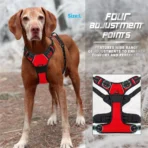 No Pull Dog Harness Front Clip Heavy Duty Reflective Easy Control Handle for Large Dog Walking - Image 3