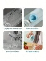 1pc Pink Silicone Ice Mold, Portable Ice Cube Maker, Silicone Ice Bucket, Easy-Release Ice Tray With Leak-Proof Lid, Stackable Design/Ice Cream Molds/Ice Cube Trays/Kitchen Accessories/Kitchen/Holiday Essential/Valentine's Day/Easter, Housewarming Gift - Image 4
