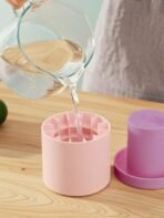 1pc Pink Silicone Ice Mold, Portable Ice Cube Maker, Silicone Ice Bucket, Easy-Release Ice Tray With Leak-Proof Lid, Stackable Design/Ice Cream Molds/Ice Cube Trays/Kitchen Accessories/Kitchen/Holiday Essential/Valentine's Day/Easter, Housewarming Gift - Image 7